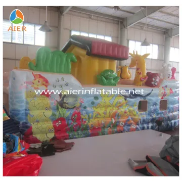 2017 Aier inflatable water castle /castle inflatable/ inflatable ocean castle with slide