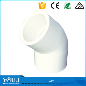 YOUU Products Imported From China Wholesale 1/2" Pipe Fittings PVC Elbow 45 Degree