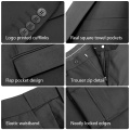 WYWK 2 Piece Men's Suit Wedding Business Party-Black-XXS