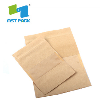 stand up food ziplock plastic kraft paper bags