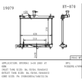 ヒュンダイI-10 OEM 253100x050のラジエーター