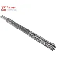 Parallel twin bimetallic extrusion machine screw at bariles