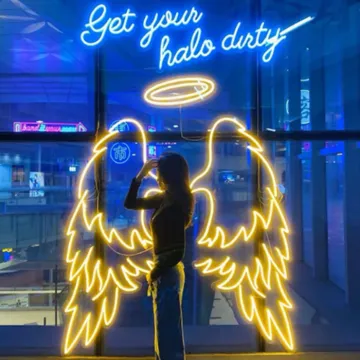 Personalized LED Logo Sign - Fast Delivery No MOQ Angel Wings Neon Sign