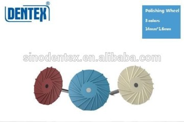 Dental finishing and polishing wheel for glass ionomers
