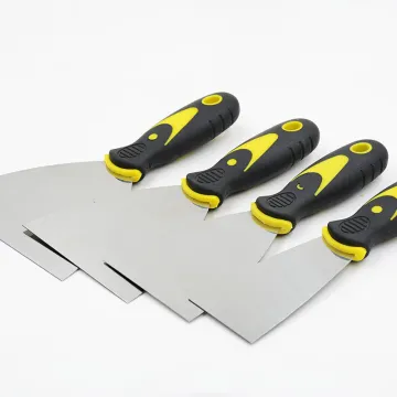 Stainless Steel Putty Knife - Good Quality, Various Sizes, Painters Wall Putty Knife with Plastic Handle
