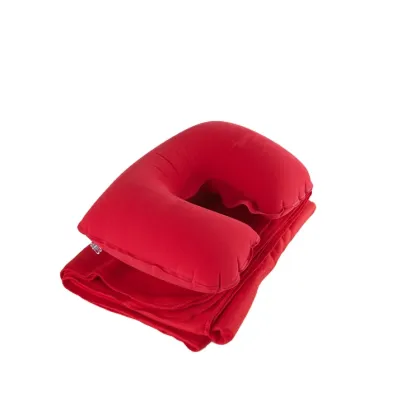 Travel Comfort Kit: Inflatable Neck Pillow & Blanket