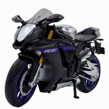 Diecast 1:12 Yamaha YZF-R1M Alloy Model Motorcycle with Sound, Light, and Front-Wheel Steering Ornament