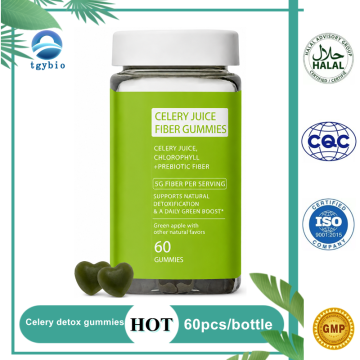 Suplemento natural de extrato de aipo, suco de aipo, gomas para limpeza intestinal, digestão e suporte energético, vegano, não-OGM