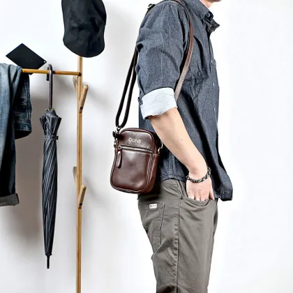 Fashion Men PU Leather Shoulder Bag For Men