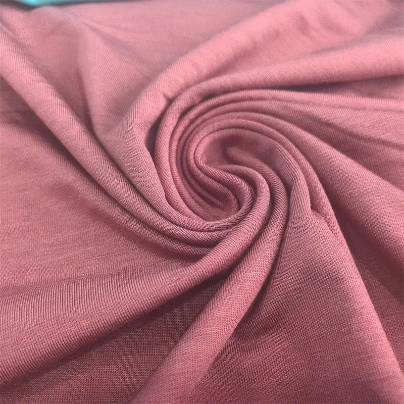 ผ้าเจอร์ซีย์ย้อมวิสโคสสีทึบที่ปรับแต่งได้สำหรับชุดนอน
