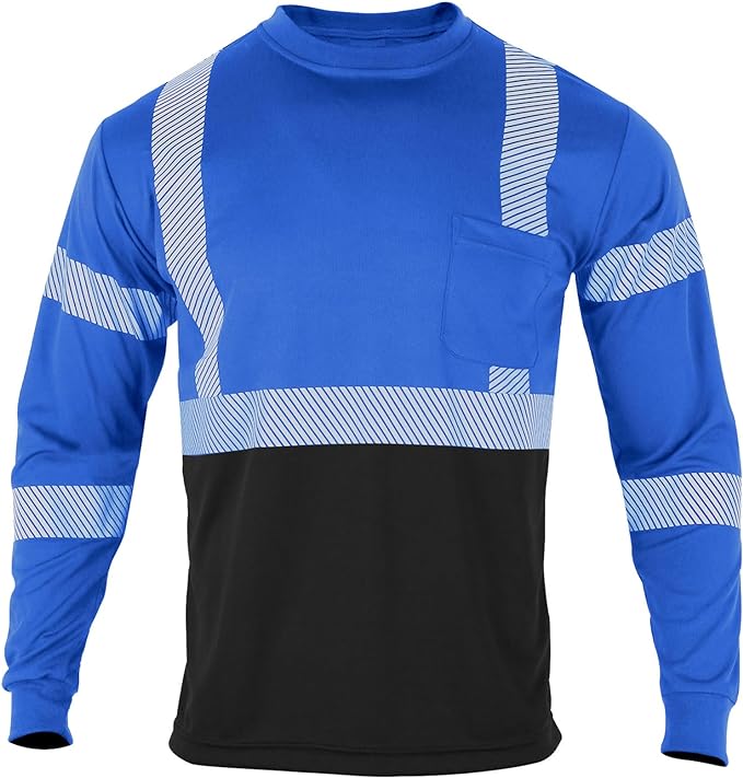 Nouvelle arrivée 2024 chemise à manches longues de sécurité bleue