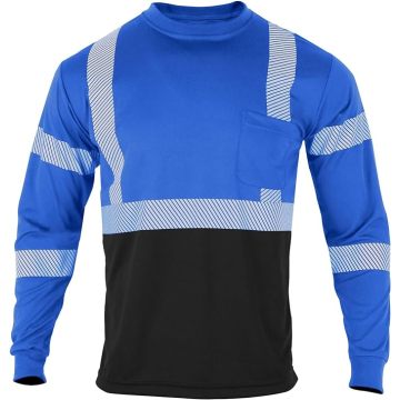 Nova chegada 2024 Camisa de manga longa de segurança azul