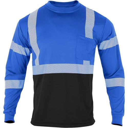 Nouvelle arrivée 2024 chemise à manches longues de sécurité bleue