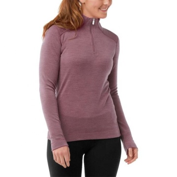 Women's Melange Mid Layer 1/4 Zip Top in Merino Wool for Outdoor Activities