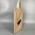 Shopping Tote Bag Large 2 Tone Jute Burlap