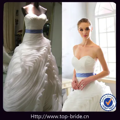S1366 Real Photo Luxury Skirt Ruffle Vero Design Bridal Dresses