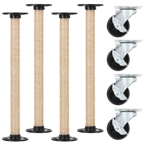 4 عبوات من أرجل طاولة الأنابيب الصناعية