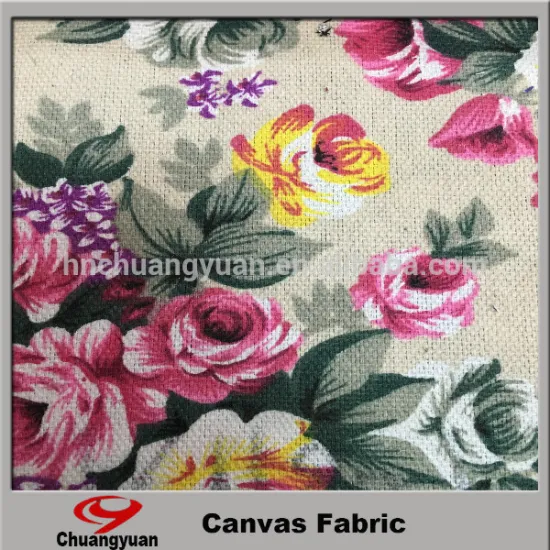 Good quality canvas colorful cotton polyester fabric a lot of in stocks