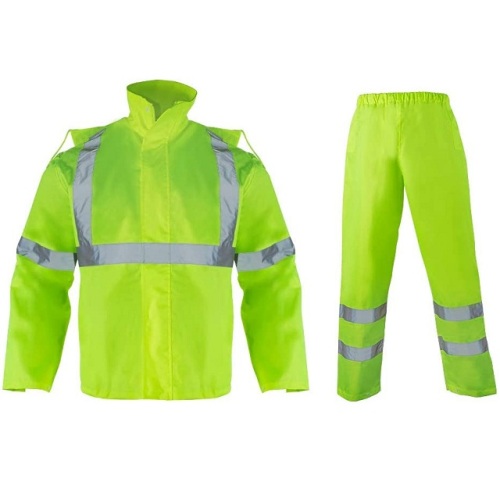 Reflective Rain Jacket Custom Reflect Men'S Construction Reflective Safety Raincoat Supplier