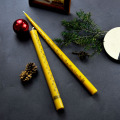 Natural Eco Friendly Beeswax Tapers With Printed Numbers