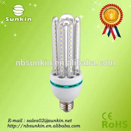 U-shaped E27 bulb long lifespan led bulb light bean angle 360 led corn light bulb