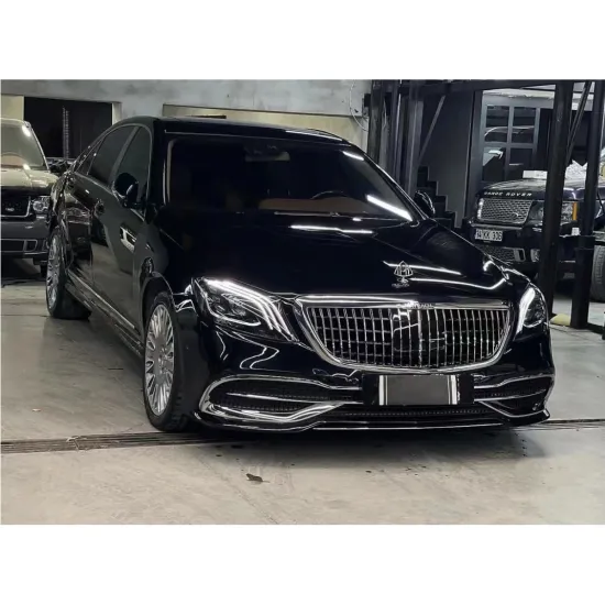 Mercedes-Benz S Class W221 2008-2013 Body Kit Conversion to Maybach (Includes Front/ Rear Bumper, Grille, Lights, Rear Door)