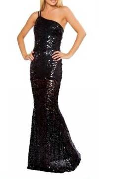 Women Sequin Backless Evening Dress
