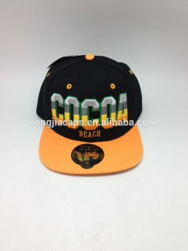 100% acrylic camo flat brim cap with silver sticker
