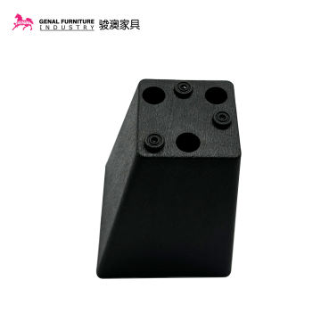 Customized Wholesale Trapezoidal Black Plastic Sofa Legs