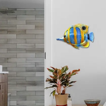 Metal Fish Wall Decor Tropical Fish Art Sculpture