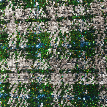 Tissu de broderie de paillettes de conception de géométrie multicolore