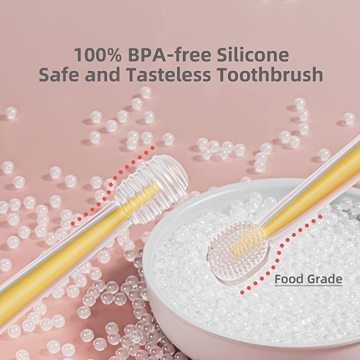 Enfants Première brosse à dents Set Soft Silicone Massage Brosse à dents