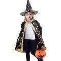 Anak -anak Halloween Witch Wizard Cape Multicolor