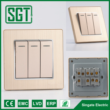 3 gang 2 way wall electrical led light switch