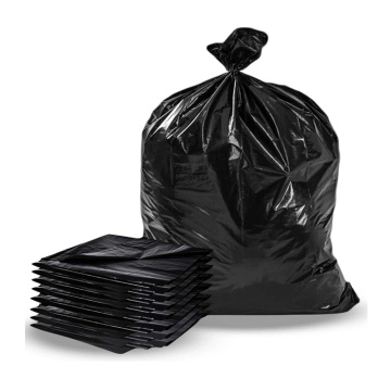 Bolsa de basura gruesa para hotel grande negra desechable de plastico plano