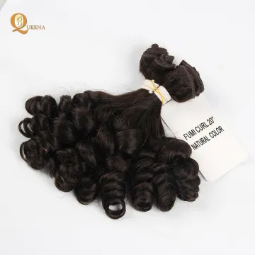 New Style Brazilian Curl Human Hair Bundle Double Drawn Curly Virgin Fumi Hair