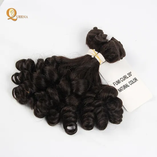 New Style Brazilian Curl Human Hair Bundle Double Drawn Curly Virgin Fumi Hair