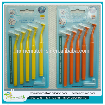 L shaped Disposable Interdental Brush toothpick for dental clinic