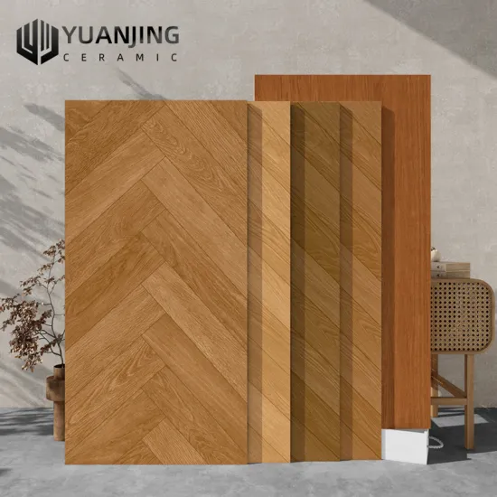 600x1200 Wooden Grain Tiles: Ideal for Living Rooms, Bedrooms, and Hotels - Explore the Latest Trends in Fish Bone Wood Plank Designs