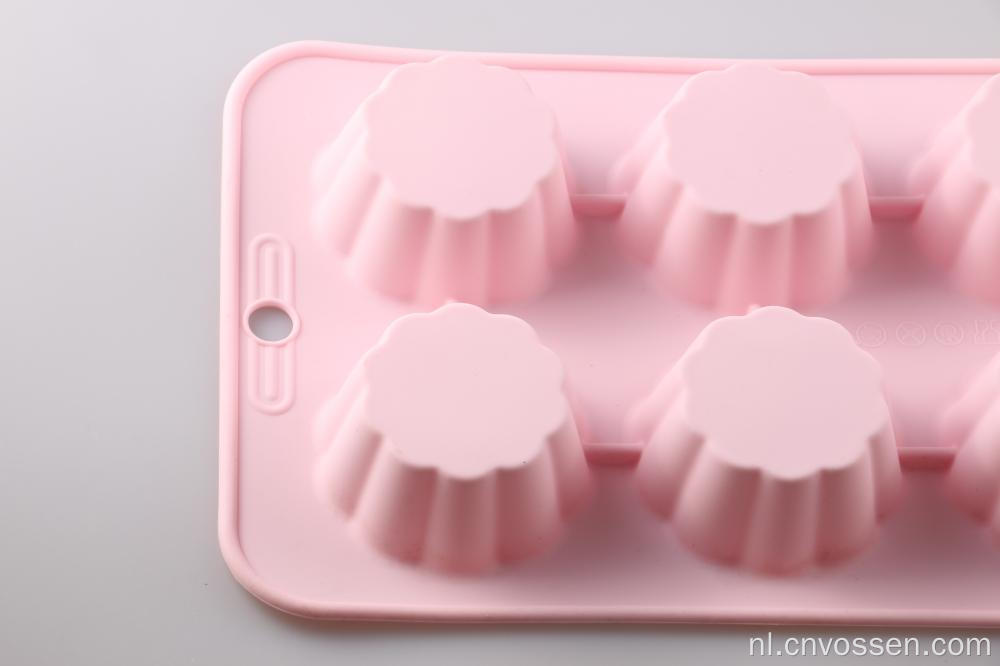 Food Grade 6 Cup Flower Silicone Cupcake Mold