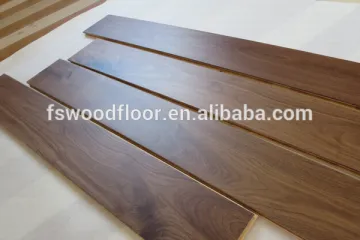 Natural American walnut engineered wood flooring