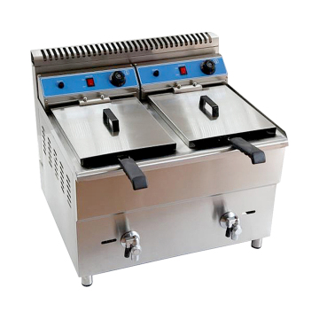 Commercial 2 Tank 34L Gas Fryer for Fried Chicken