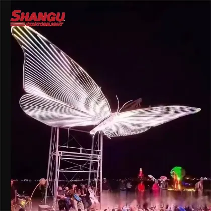 Illuminated Butterfly Swing: Large Removable Wings Holiday Decorations