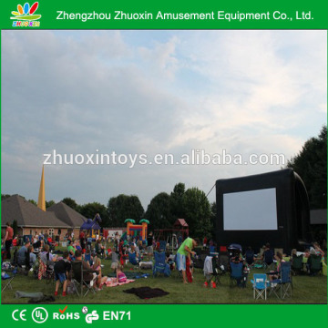 Outdoor blackyard inflatable movie theater screens