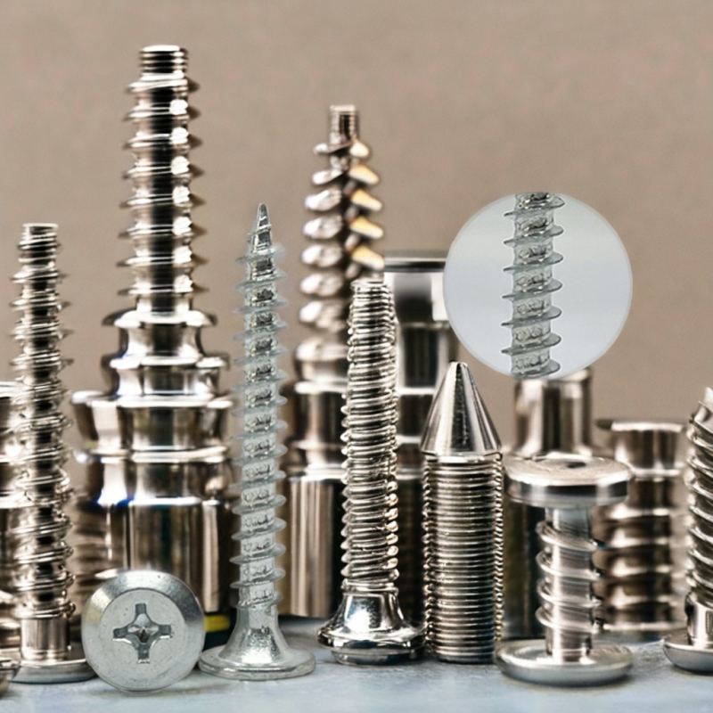 M6 Chamfered Cross Recessed Head Self-Tapping Screw White Carbon Zinc Plated Chipboard Screw ISO Standard Steel Iron Material