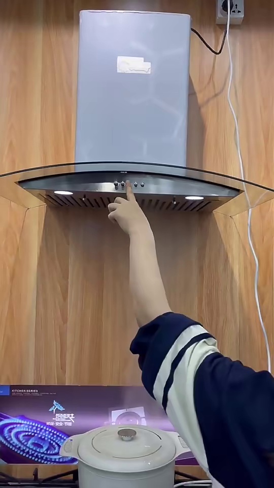Hot Sell Powerful Free Standing Quiet Design Integrated Kitchen Range Cooker Hood