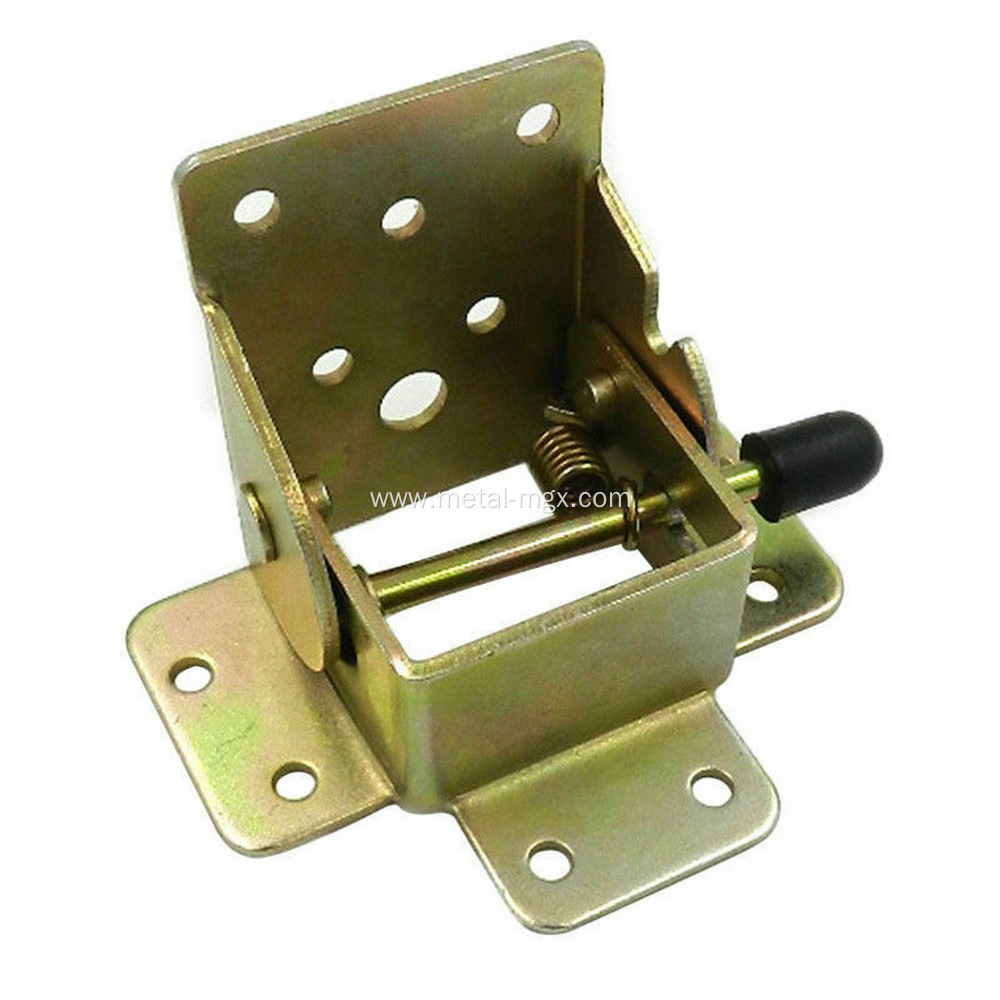 Yellow Zinc Plated Steel Table Leg Folding Bracket