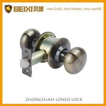 Cylindrical entrance privacy passage door knob lock