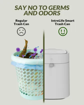 Smart Induction Trash Can: Waterproof Bathroom Waste Bin