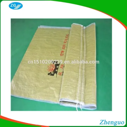 plastic woven bag packing rice ,seed , flour